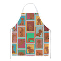 Lots of Red Dachshund Apron Cooking Kitchen Server Baking Crafts Gardening for Adult Women Men, Unisex, Large, Multicolor