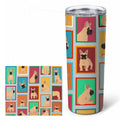 Lots of Fawn French Bulldog Stainless Steel Skinny Tumbler 20 oz Vacuum Double Walled Reusable Insulated Travel Cup