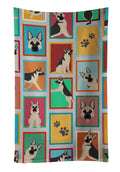 Lots of Black and Silver German Shepherd Kitchen Towel Velour Plush Front and Cotton Loop Back Machine Washable