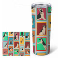 Lots of Black and Silver German Shepherd Stainless Steel Skinny Tumbler 20 oz Vacuum Double Walled Reusable Insulated Travel Cup