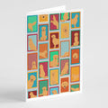 Lots of Golden Retriever Greeting Cards Pack of 8 Blank Cards with Envelopes Whimsical A7 Size 5x7