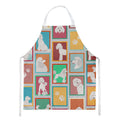 Lots of White Standard Poodle Apron Cooking Kitchen Server Baking Crafts Gardening for Adult Women Men, Unisex, Large, Multicolor