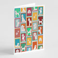 Lots of White Standard Poodle Greeting Cards Pack of 8 Blank Cards with Envelopes Whimsical A7 Size 5x7