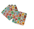 Lots of Red Border Collie Foam Coasters Set of 4 Cup Coasters for Indoor Outdoor, Tabletop Protection, Anti Slip, Mouse pad Material