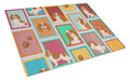 Lots of Blenheim Cavalier Spaniel Cutting Board Tempered Glass Kitchen Cutting Surface, Heat Resistant Chopping, Non-Slip Feet, Food Prep & Serving