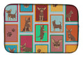 Lots of Chocolate Chihuahua Dish Drying Mat Absorbent Dish Drying Mat Pad for Kitchen Counter Dish Drainer Mat for Countertop, 14 x 21", Multicolor