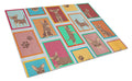 Lots of Chocolate Chihuahua Cutting Board Tempered Glass Kitchen Cutting Surface, Heat Resistant Chopping, Non-Slip Feet, Food Prep & Serving