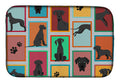 Lots of Black Great Dane Dish Drying Mat Absorbent Dish Drying Mat Pad for Kitchen Counter Dish Drainer Mat for Countertop, 14 x 21", Multicolor