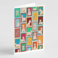Lots of Wheaten Scottish Terrier Greeting Cards Pack of 8 Blank Cards with Envelopes Whimsical A7 Size 5x7