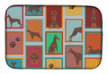 Lots of Red Doberman Pinscher Dish Drying Mat Absorbent Dish Drying Mat Pad for Kitchen Counter Dish Drainer Mat for Countertop, 14 x 21", Multicolor