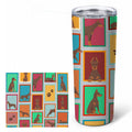 Lots of Red Doberman Pinscher Stainless Steel Skinny Tumbler 20 oz Vacuum Double Walled Reusable Insulated Travel Cup
