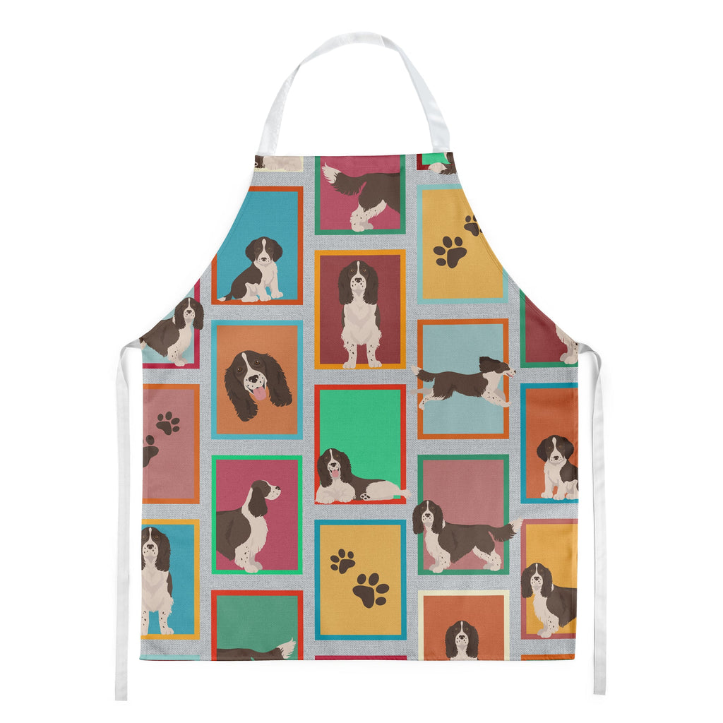 Lots of Liver English Springer Spaniel Apron Cooking Kitchen Server Baking Crafts Gardening for Adult Women Men, Unisex, Large, Multicolor