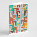 Lots of Cream Golden Retriever Greeting Cards Pack of 8 Blank Cards with Envelopes Whimsical A7 Size 5x7