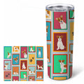 Lots of Red and White Jack Russell Terrier Stainless Steel Skinny Tumbler 20 oz Vacuum Double Walled Reusable Insulated Travel Cup