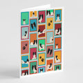 Lots of Black and Whtie Papillon Greeting Cards Pack of 8 Blank Cards with Envelopes Whimsical A7 Size 5x7