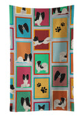 Lots of Black and Whtie Papillon Kitchen Towel Velour Plush Front and Cotton Loop Back Machine Washable