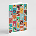 Lots of Tricolor Papillon Greeting Cards Pack of 8 Blank Cards with Envelopes Whimsical A7 Size 5x7