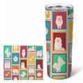 Lots of White Pomeranian Stainless Steel Skinny Tumbler 20 oz Vacuum Double Walled Reusable Insulated Travel Cup