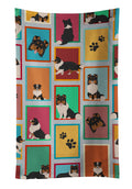 Lots of Tricolor Sheltie Kitchen Towel Velour Plush Front and Cotton Loop Back Machine Washable