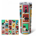 Lots of Tricolor Sheltie Stainless Steel Skinny Tumbler 20 oz Vacuum Double Walled Reusable Insulated Travel Cup