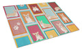 Lots of Fawn Pembroke Corgi Cutting Board Tempered Glass Kitchen Cutting Surface, Heat Resistant Chopping, Non-Slip Feet, Food Prep & Serving