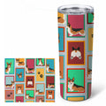 Lots of Sable Pembroke Corgi Stainless Steel Skinny Tumbler 20 oz Vacuum Double Walled Reusable Insulated Travel Cup