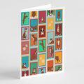 Lots of Flashy Fawn Boxer Greeting Cards Pack of 8 Blank Cards with Envelopes Whimsical A7 Size 5x7