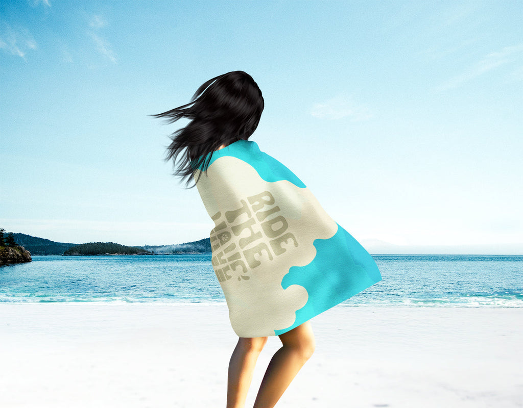 Surfer Dog Sable Sheltie Premium Beach Towel Oversized Towel Beach Blanket, Pool, Beach Essentials, Yoga, Premium Bath Towel, Quick Dry Plush