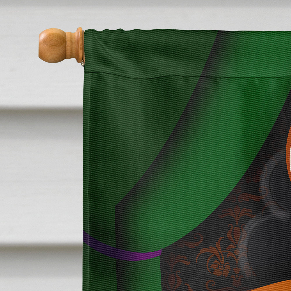 Pit Bull Terrier Halloween House Flag 28x40 Porch Sleeve Pole Decorative Outside Yard Banner Artwork Wall Hanging, Polyester