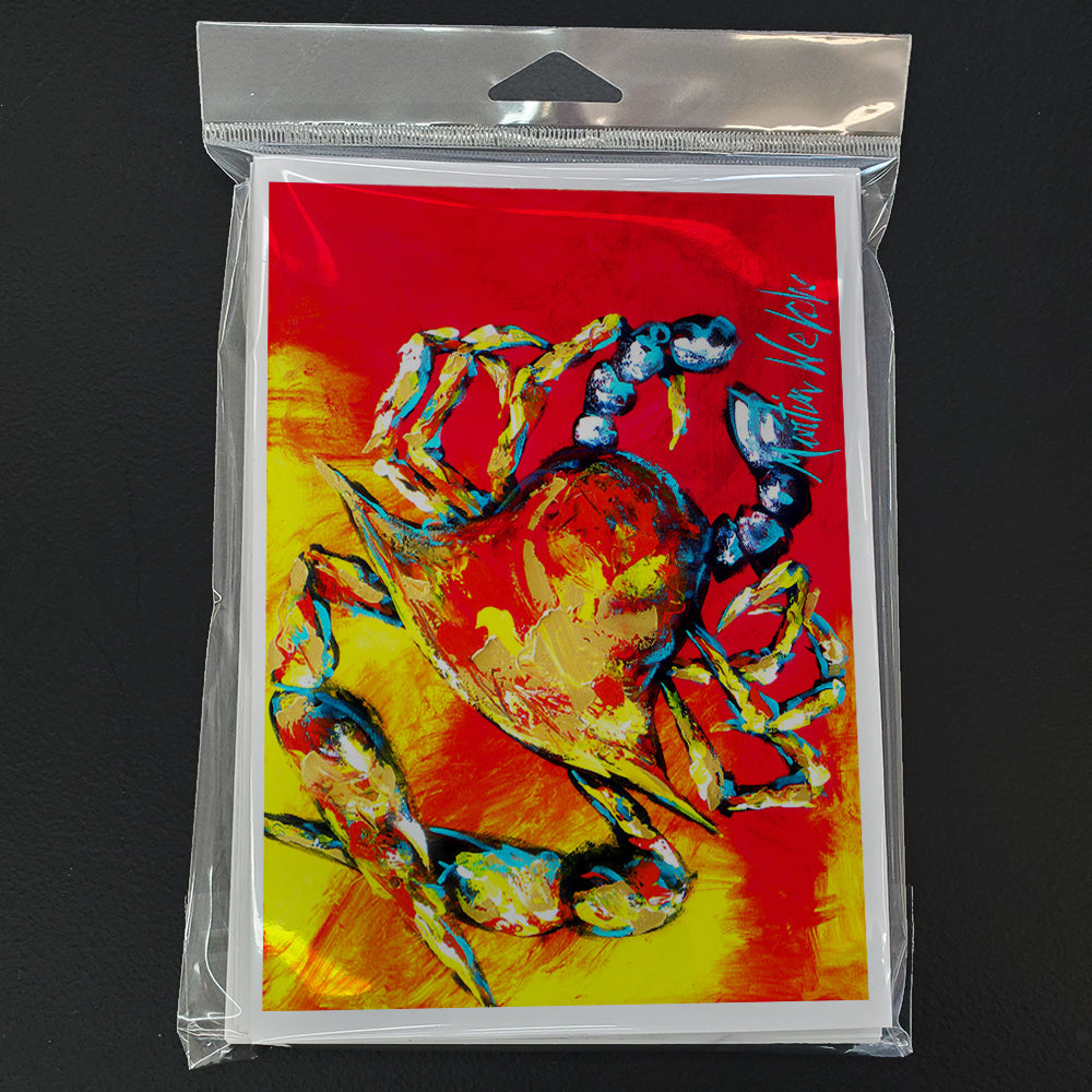 Crab Hot Dang Greeting Cards Pack of 8 Blank Cards with Envelopes Whimsical A7 Size 5x7