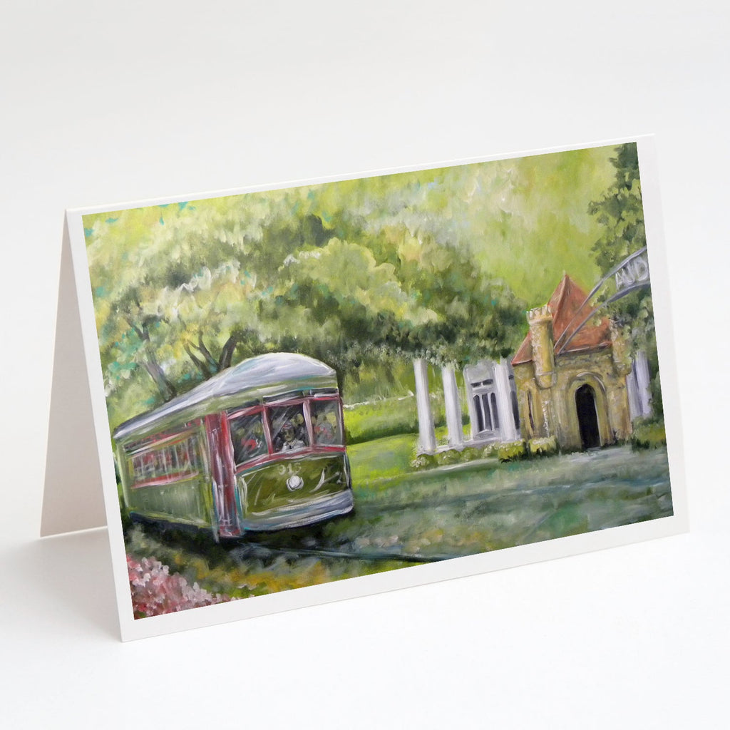 Streetcar Next Stop Audubon Park Greeting Cards Pack of 8 Blank Cards with Envelopes Whimsical A7 Size 5x7