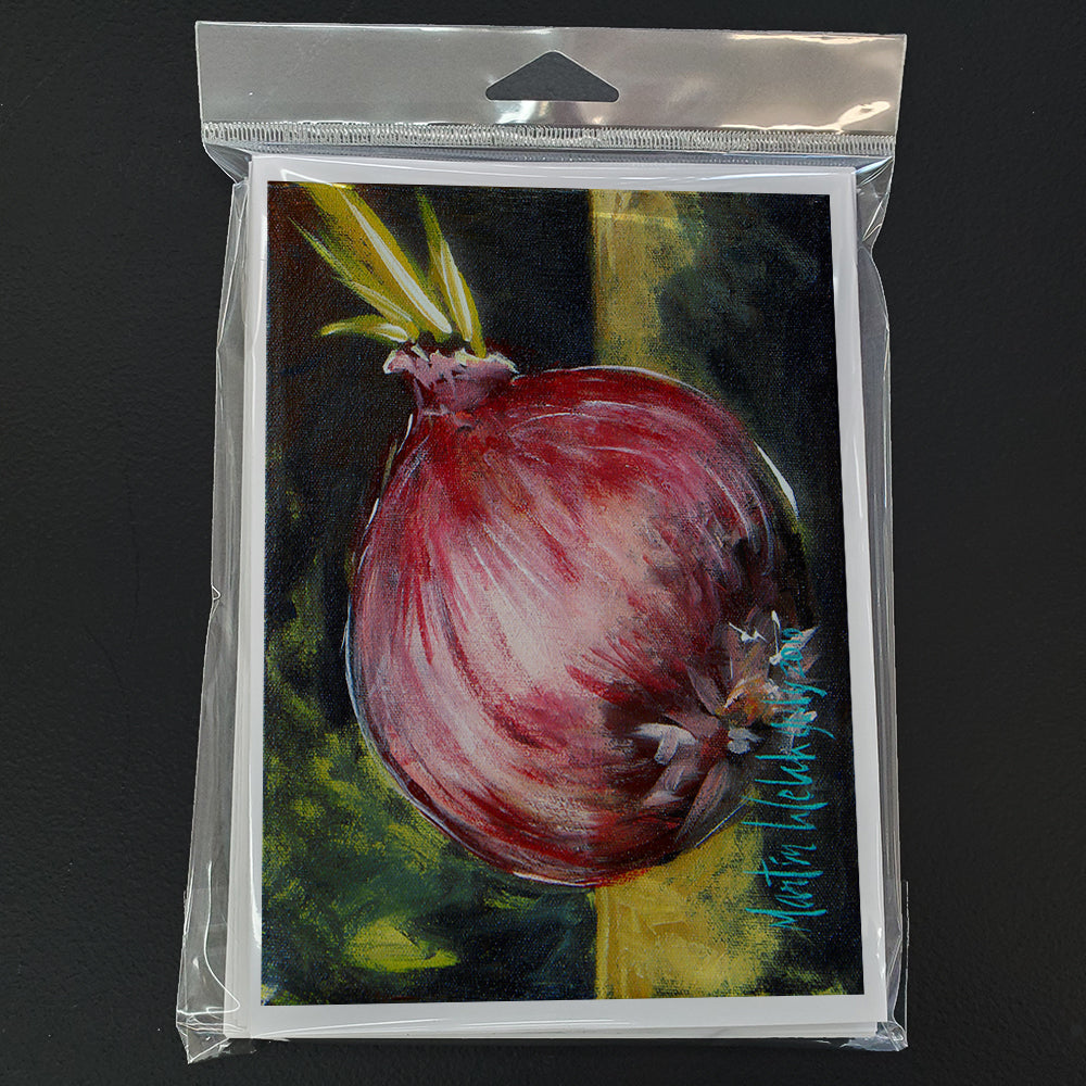 Vegetables - Onion One-Yun Greeting Cards Pack of 8 Blank Cards with Envelopes Whimsical A7 Size 5x7