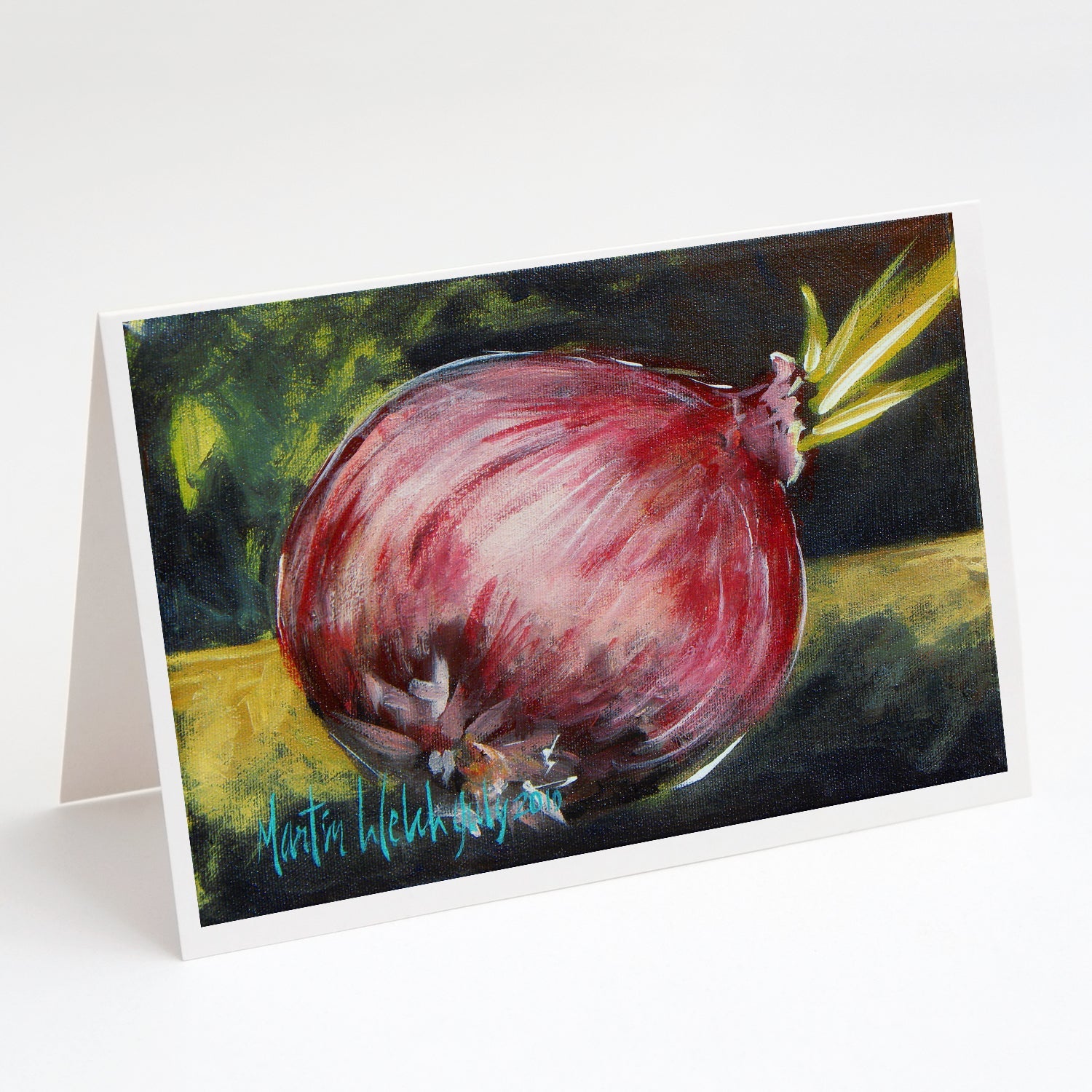 Vegetables - Onion One-Yun Greeting Cards Pack of 8 Blank Cards with Envelopes Whimsical A7 Size 5x7