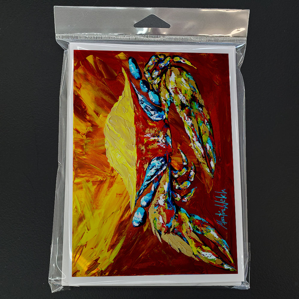 Crab Buster Brown Greeting Cards Pack of 8 Blank Cards with Envelopes Whimsical A7 Size 5x7