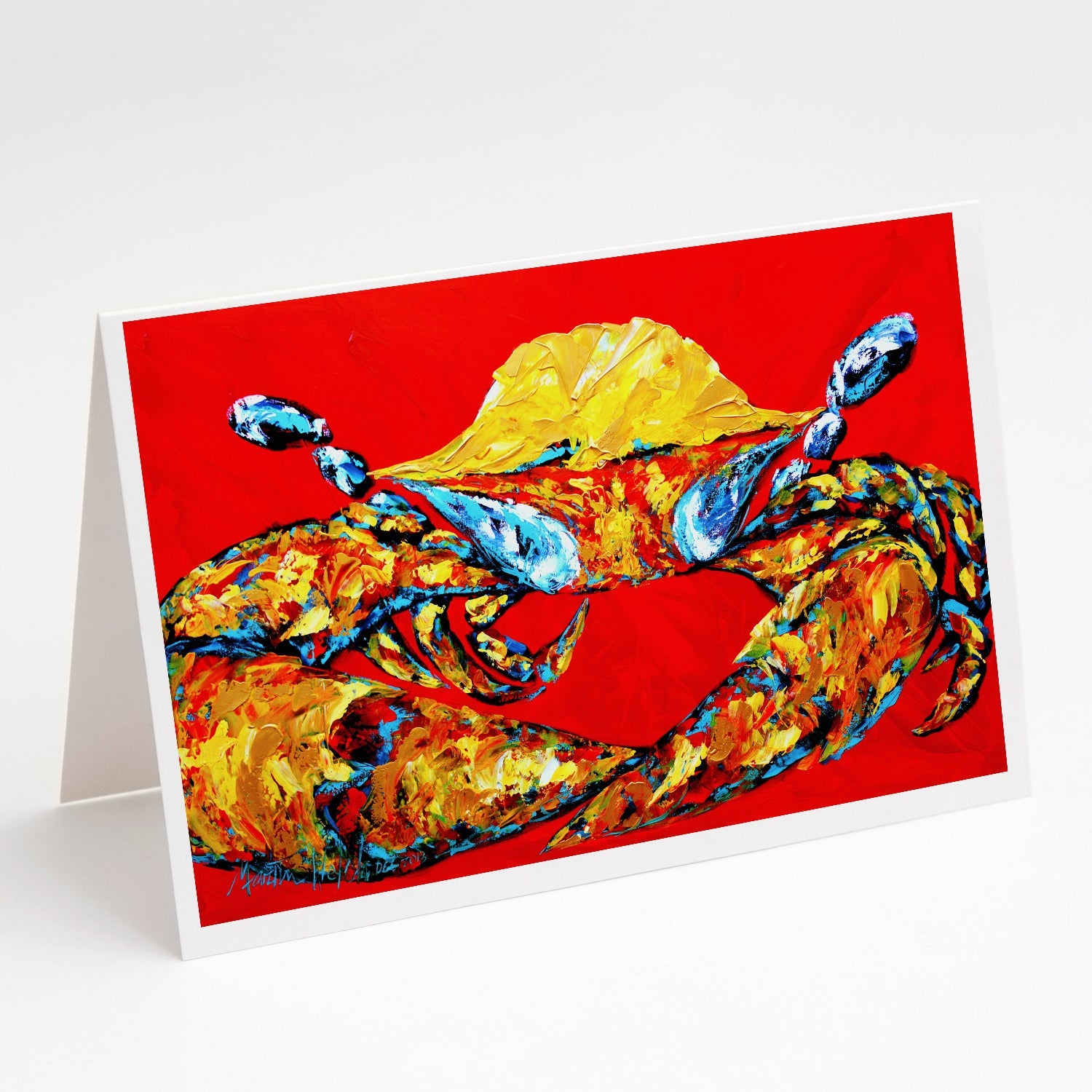 Crab Fat and Sassy Greeting Cards Pack of 8 Blank Cards with Envelopes Whimsical A7 Size 5x7