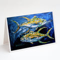 Fish - Tuna Tuna Blue Greeting Cards Pack of 8 Blank Cards with Envelopes Whimsical A7 Size 5x7