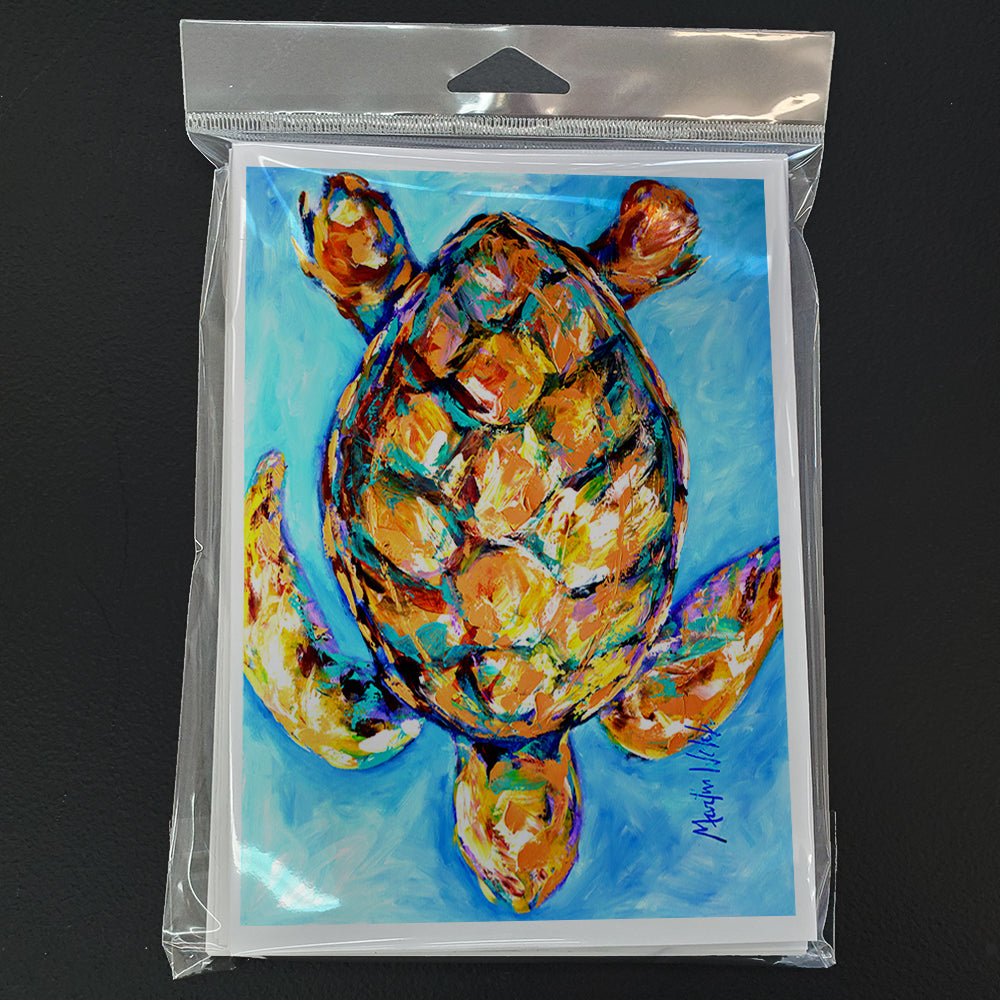 Sand Dance Turtle Greeting Cards Pack of 8 Blank Cards with Envelopes Whimsical A7 Size 5x7