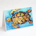 Sand Dance Turtle Greeting Cards Pack of 8 Blank Cards with Envelopes Whimsical A7 Size 5x7