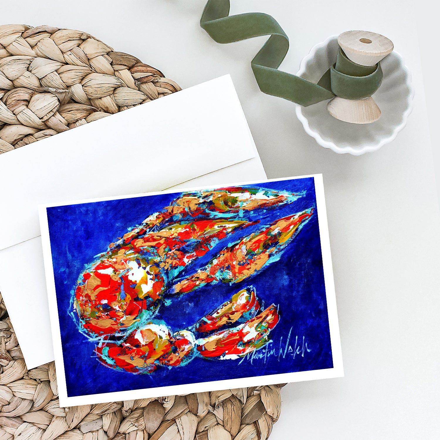 Craw Momma Crawfish Greeting Cards Pack of 8 Blank Cards with Envelopes Whimsical A7 Size 5x7