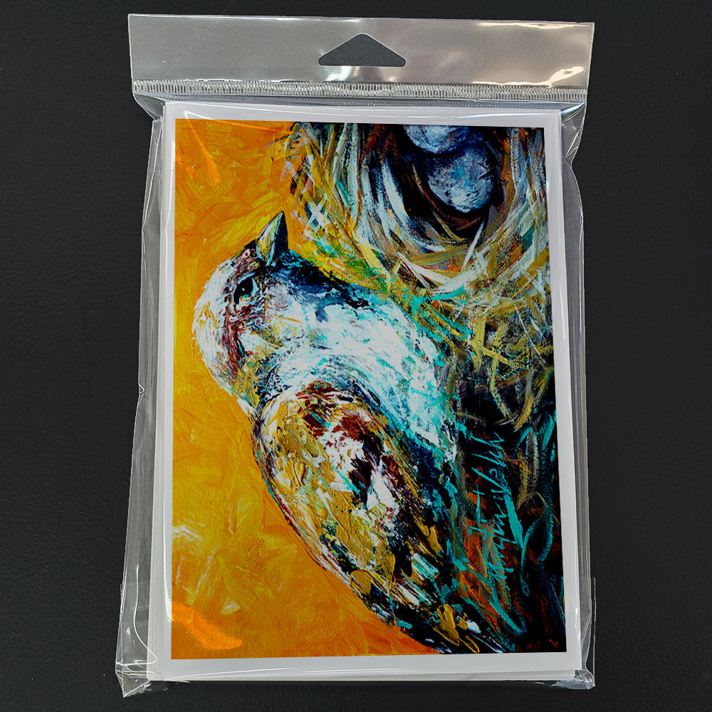 Look at the Birdie Greeting Cards Pack of 8 Blank Cards with Envelopes Whimsical A7 Size 5x7