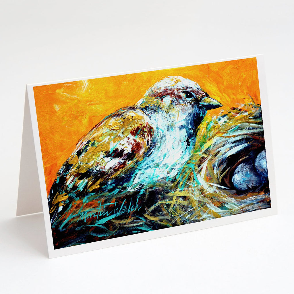 Look at the Birdie Greeting Cards Pack of 8 Blank Cards with Envelopes Whimsical A7 Size 5x7