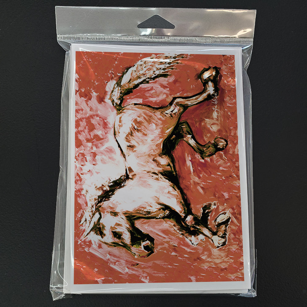 Shadow the Horse in Red Greeting Cards Pack of 8 Blank Cards with Envelopes Whimsical A7 Size 5x7