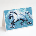 Shadow the Horse in blue Greeting Cards Pack of 8 Blank Cards with Envelopes Whimsical A7 Size 5x7