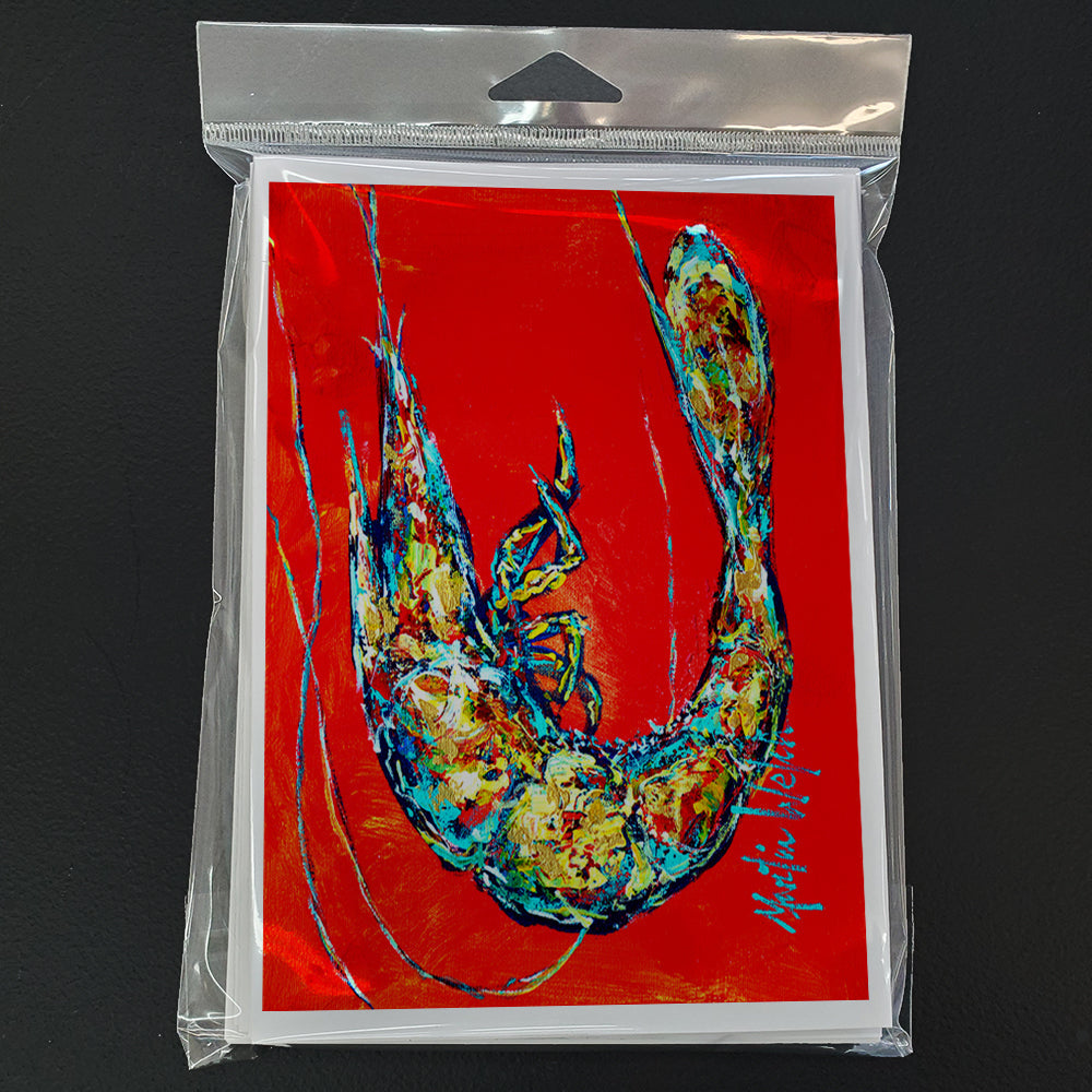 Shrimp Boil Greeting Cards Pack of 8 Blank Cards with Envelopes Whimsical A7 Size 5x7