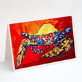 Bring it on Crab in Red Greeting Cards Pack of 8 Blank Cards with Envelopes Whimsical A7 Size 5x7