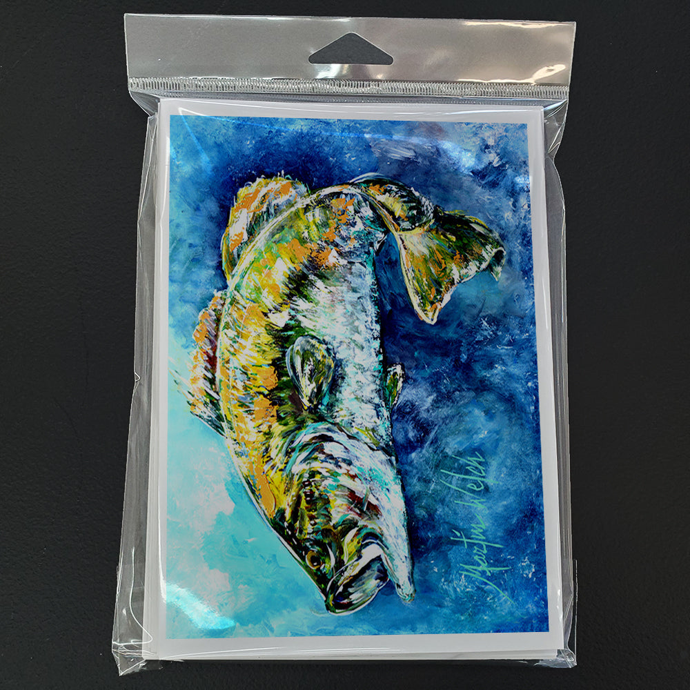 Bobby Bass Greeting Cards Pack of 8 Blank Cards with Envelopes Whimsical A7 Size 5x7