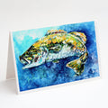 Bobby Bass Greeting Cards Pack of 8 Blank Cards with Envelopes Whimsical A7 Size 5x7