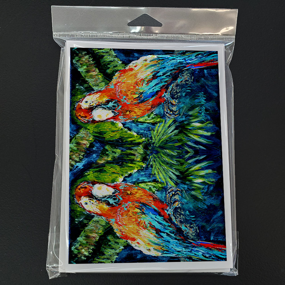 Parrots Yo Yo Mama Greeting Cards Pack of 8 Blank Cards with Envelopes Whimsical A7 Size 5x7
