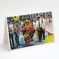 Dancing in the Streets Mardi Gras Greeting Cards Pack of 8 Blank Cards with Envelopes Whimsical A7 Size 5x7