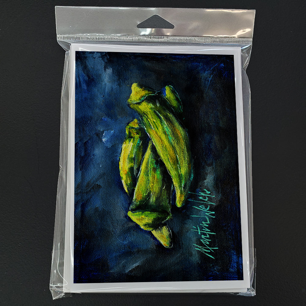Okra Bleu Greeting Cards Pack of 8 Blank Cards with Envelopes Whimsical A7 Size 5x7